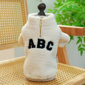 Pet Ring Dog Cat Clothes Autumn And Winter New Warm Zipper Coat