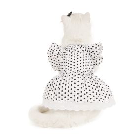 Black And White Polka Dot Dress Dog Princess Cute Skirt