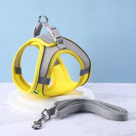 Pet Supplies Cat Pulling Rope Vest Pulling Leash (Option: Yellow-XXS)