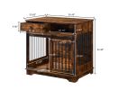 Sliding door dog crate with drawers. 35.43'' W x 23.62'' D x 33.46'' H